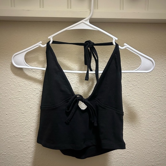 Garage Black Sleeveless Halter Top - Picture 1 of 3